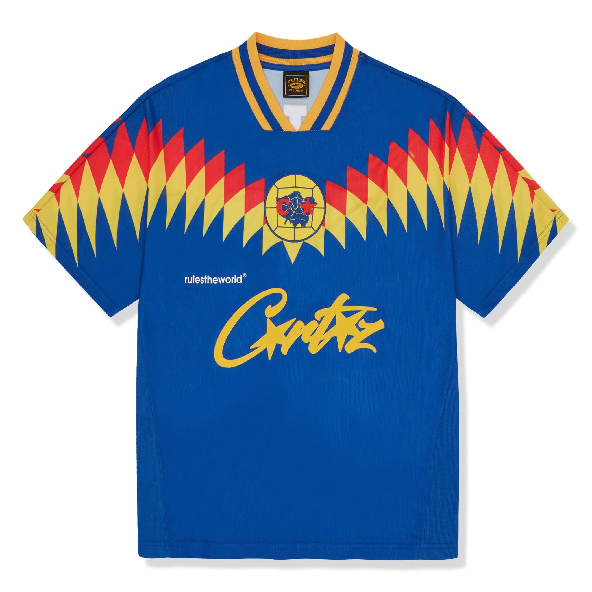 Image of Corteiz Club RTW Blue Football Jersey